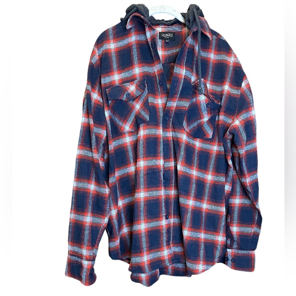 Gioberti Xl‎ flannel shirt with removable hood
